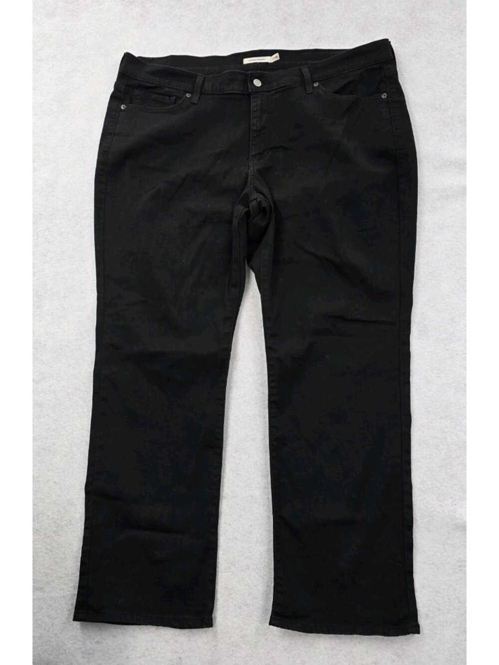 Levis Classic Straight Fit Stretch Jeans Womens Size 20W Black Denim